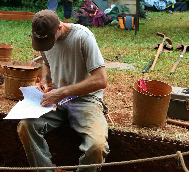 Archaeological excavation site